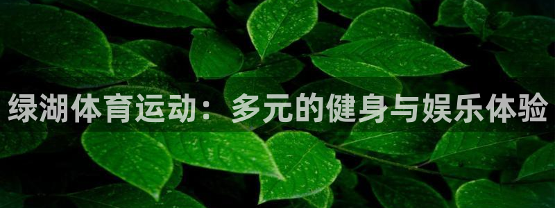 k1体育app官网登录入口：绿湖体育运动：多元的健身与娱乐体验